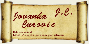 Jovanka Čurović vizit kartica